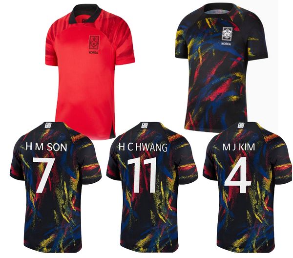 Coreia J S LEE 10 22-23 camisas de futebol personalizadas em casa qualidade tailandesa yakuda U J HWANG 11 INBUM 6 H M SON 7 roupas esportivas para academia