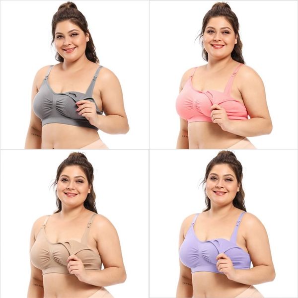 A maternidade sugere plus size de roupas íntimas amamentando o sutiã de enfermagem para mulheres esbeltas gravidez elástica aconchegante 20221005 E3