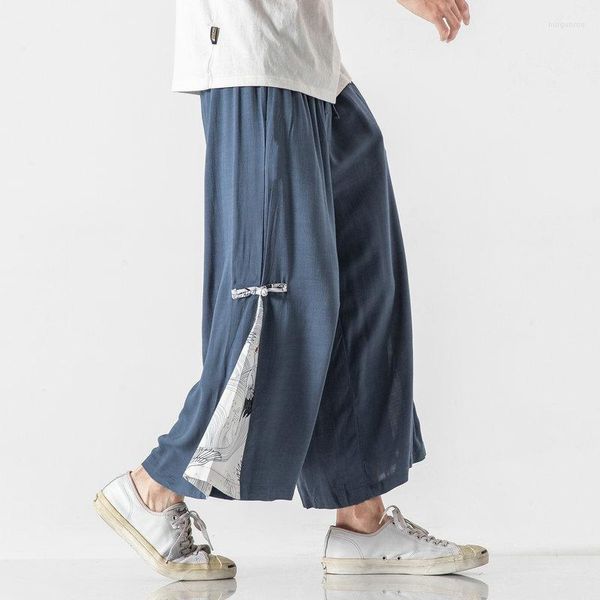 Pantalones para hombres Harem Harem Cotton Linen Jogger Posteos de chándal Patchwork Casual Summer Mujer Pantalones rectos de gran tamaño 5xl
