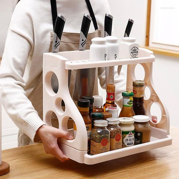 Contenitori da cucina per accessori per organizer per la casa Scaffale per la casa Armadietto per piatti Scolapiatti Coltelli Spezie Utensili da cucina Vassoio