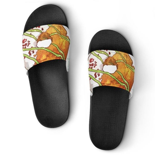 Men Designer Sapatos personalizados Slippers casuais Moda pintada à mão colorida colorida de pé de dedo do pé de pico de praia slides de verão de praia