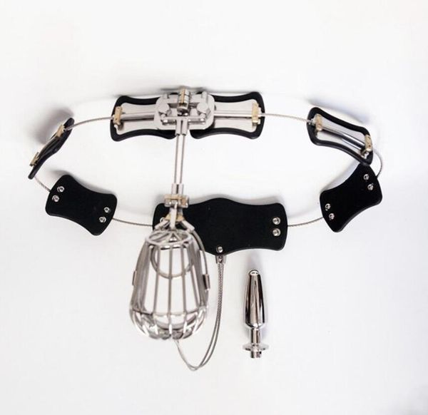 Dispositivi di castità regolabili in acciaio inossidabile più popolari Promozione della cintura con design unico Cock Cage Bdsm Bondage Restraints