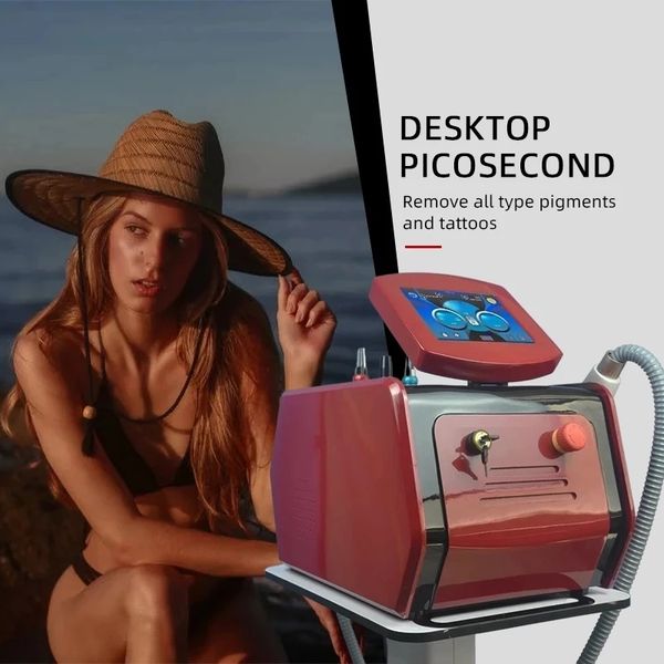 Beauty Items Q-switch ND YAG Laser Tattooentfernungsmaschine 755 1320 1064 532nm Pigment Sommersprossen