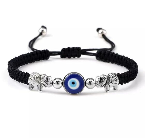 Nova pulseira turca do Evil Eye para homens homens sortudos, corda vermelha de elefante retrô de elefante