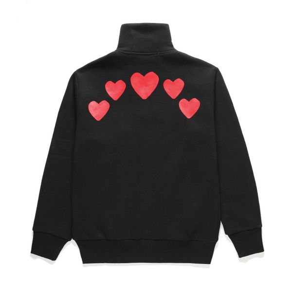 jogar bordado cdg hoodie designer olho popular commes de marca de moda estrela mesmo algodão grande coração vermelho camisola longo casal bowling esporte hh