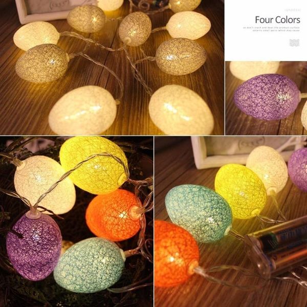 Strings 1.8M Easter Egg String Lights 10 Led Light Ghirlande Ghirlanda Lampada alimentata a batteria Decorazione per feste di compleanno