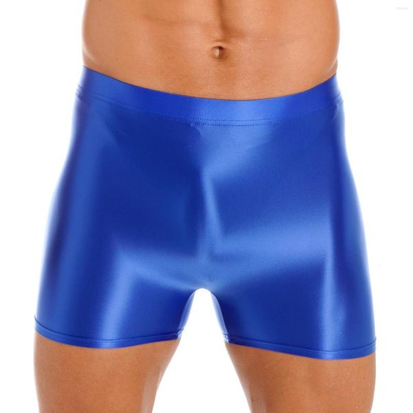 MUITOPANTES Mens boxer shorts adultos adultos calças de cintura médio brilhantes