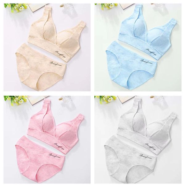 Maternità intimate taglie forti di cotone gravidanza biancheria intima di maternità v collo cross cross-criso wireless allattamento mutandine barette slip reggiseno di infermieristico 20221005 E3