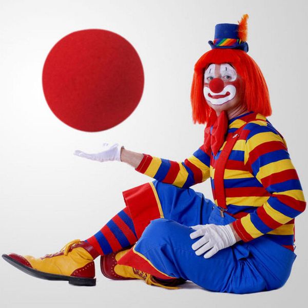 Party Fun Naso rosso Schiuma Naso da clown del circo Forniture di fumetti Accessori di Halloween Costume Vestito magico RRB15999