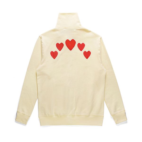 Play bestickter CDG-Kapuzenpullover, Designer-Auge, beliebte Modemarke von Commes Des, Stern, Same-Baumwolle, großer roter Herz-Pullover, langes Paar, Bowling, Sport, z2