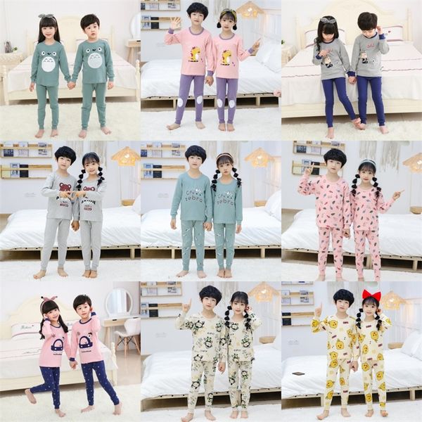 Pigiami per bambini Ragazzi Totoro Vestiti di cotone Pantaloni Set Cartoon Indumenti da notte Pigiami per bambini Per ragazze Bambino Abiti per bambini Pigiama per bambini 20221005 E3