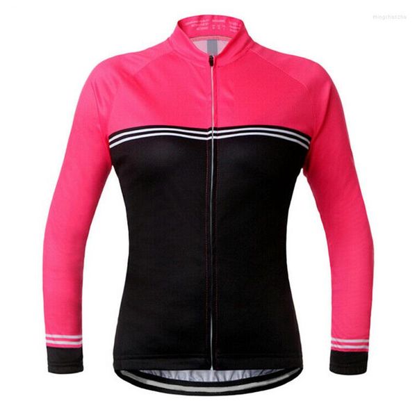 Jackets de corrida ao ar livre Mulher de ciclismo Jacket Mtb Bike Shirt Pro Race Sport Wear Road Mountain Pocket Bicycle