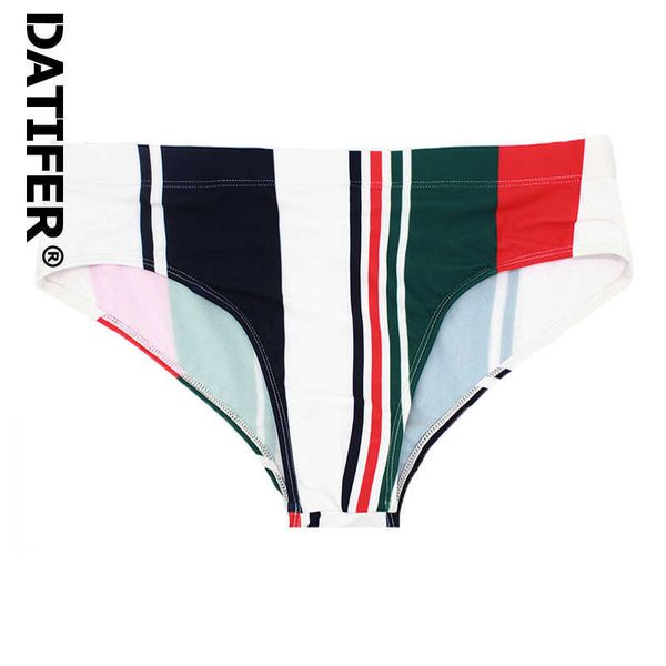 Men's Swimwear 2022 Datifer Brand Homem Nada nando de gravuras curtas Males macho sexy na cintura baixa bolsa de pênis Removetable Pad YK035 Tamanho XXL J220913