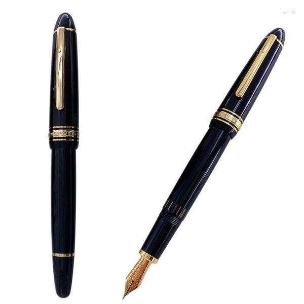 Penne stilografiche Yong Sheng 629 Pen 14K Gold Iridium EF/F/Pennino piegato Inchiostro in resina Pnes Cancelleria Ufficio Scuola Scrittura Studenti Regali di Natale