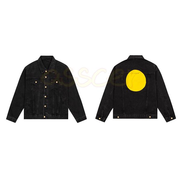 Kadın ceket denim düğmesi mektupları nakış katları tasarımcı lady kıyafet ceketleri cep kot ceketleri boyut s-x