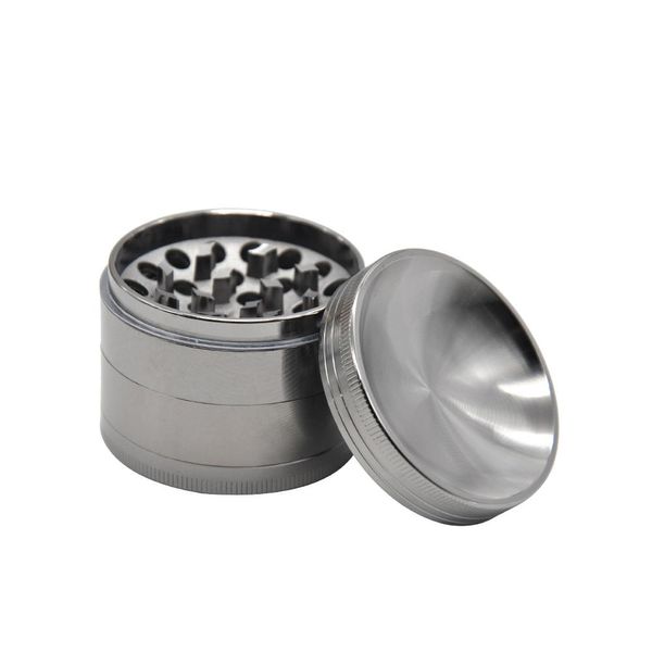 accessorio per fumo Smerigliatrici per erbe aromatiche in metallo Smerigliatrici concave premium 63mm 4 strati Superficie concava in lega di zinco Erbe per tabacco Mano Muller