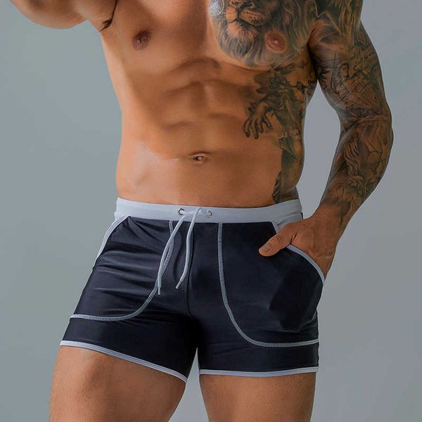 Roupas de banho masculinas 2020 machos de biquíni gays biquíni maiôs preto azul vermelho boxer boxer j220913