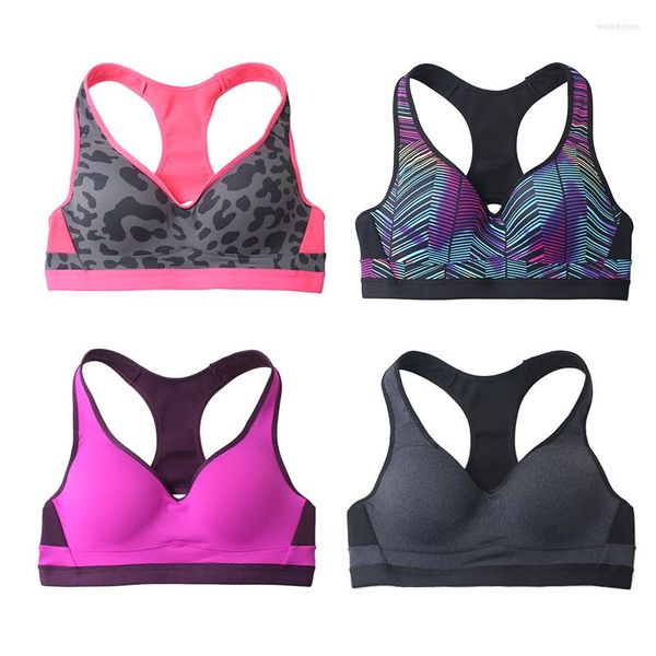 Наряд йоги Quick Dry Camo Sports Bra Женщины летние плавные диски Brassiere Fitness Plant Runging Plus Size Top Top