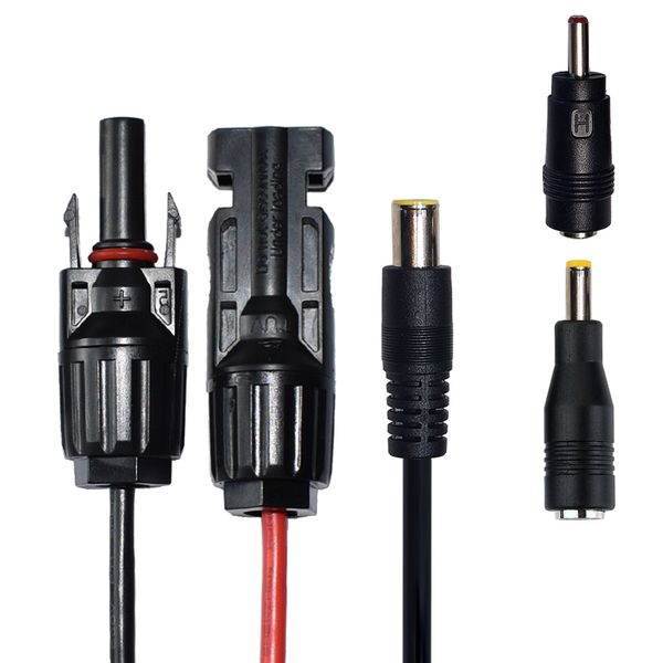 JKM Elektronik Güneş Konektörü DC 8mm Adaptör Kablosu 6ft DC5.5x2.5mm ve 3,5x1.35mm Güç İstasyonu için Fiş GZ Yeti Yeti Jetery Solar Jeneratör