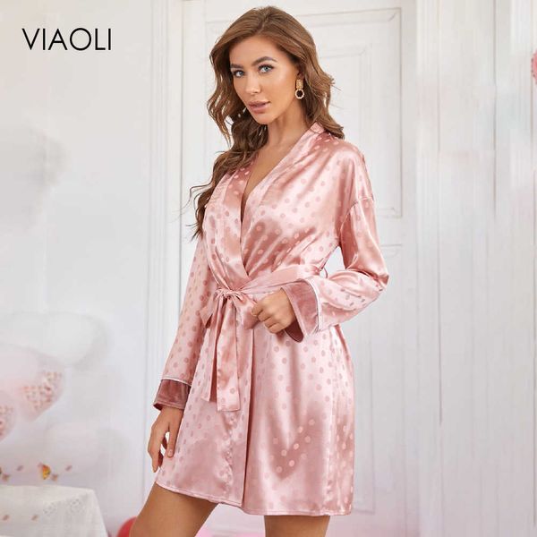 Roupa feminina para mulheres de cetim feminino Kimono no noiva.