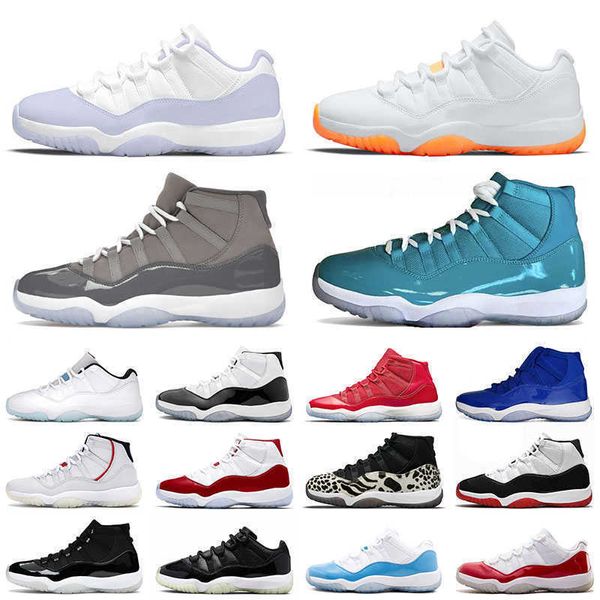 Autentico 11 Sports Jumpman Basketballs scarpe da basket pantone addestratori delfini 11s baroni agrumi concord cool berretto grigio e abito puro viola jordon nks