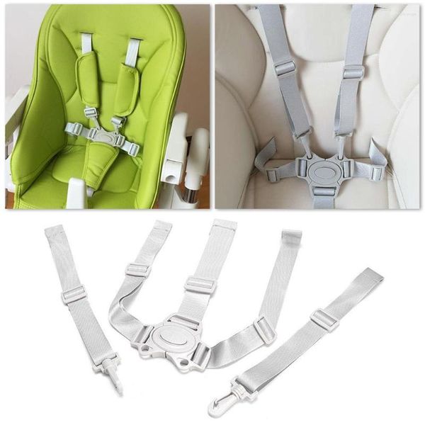 Peças de carrinho de carrinho Universal 5 pontos Arnês Baby Cadeira de cadeira alta Cinturão seguro Para crianças Buggy crianças com sede jantares de jarro