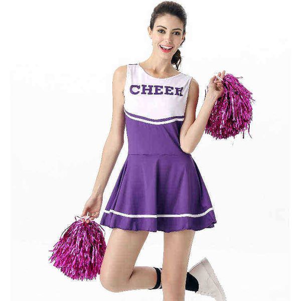 Feminino Feminino Feminino Cheerleader Cheering Squad Role Rombo de Jogo Adult Lady Sexy Baby Cheerleading Come T220909