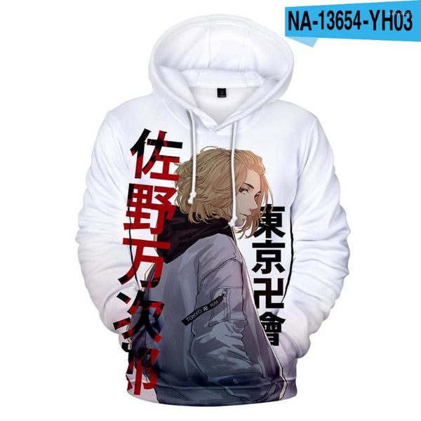 Herren Hoodies 3D Cosplay Anime Tokyo Revengers Hoodie Männer Frauen Sweatshirt Ankunft Streetwear Pullover Junge Mädchen Kind Kleidung Tops