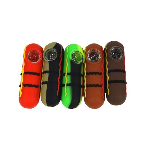 Últimos tubos coloridos de estilo de cachorro -quente de silicone