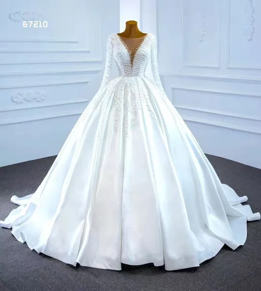 Dubai Ballkleid Brautkleider Plus Size Kapelle Zug Schatz Vestido de Novia Applizierte Braut Brautkleider nach Maß