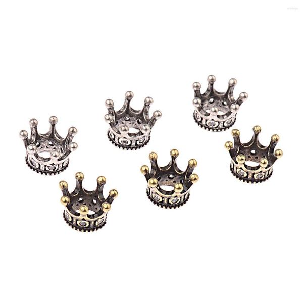 Contas de cor de ouro antigo coroa imperial para jóias fazendo acessórios de pulseira de espaçer spacer por atacado