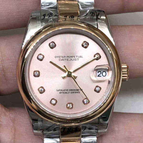 SUPERCLONE Datejust Luxuriöse mechanische Herrenuhr, automatisches Protokoll der Haushaltsmaschinen, Tisch, Rosenpulver, Stein zwischen Bögen, Rz1738, Genf für Herren-Armbanduhren