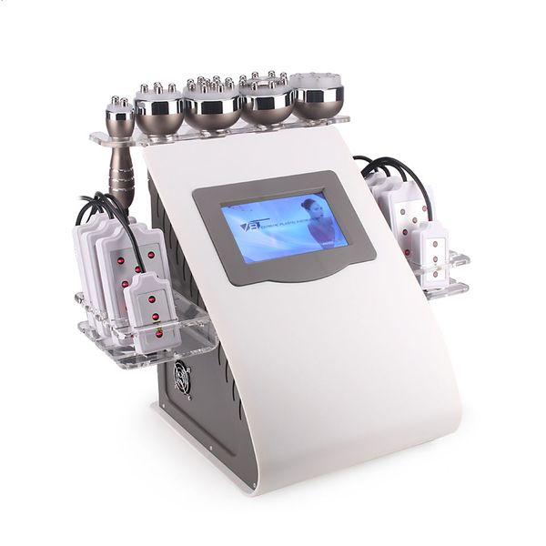 Máquina de emagrecimento do modelador corporal 6 em 1 Ultrassom RF 40K Cavitação Lipo Laser Laser Posicultor Equipamento de salão de beleza