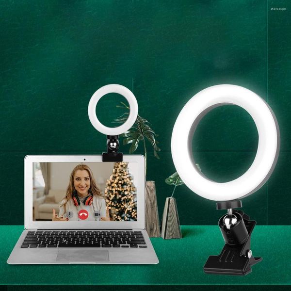 Lampade da tavolo Selfie Ring Lamp PO CLIP CLAP CONFERENCE CONFERENZA LIVE FILL LIGHT TRE COLORI 5 pollici