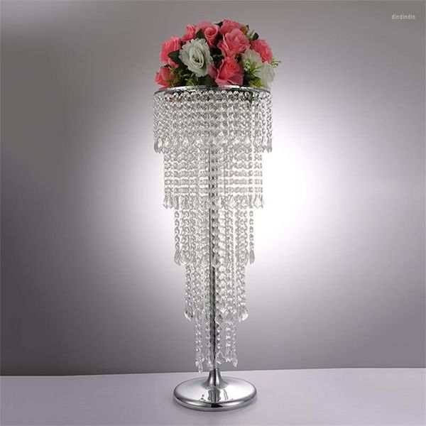 Decoração de festa acrílica peças centrais de mesa de cristal de 79 cm de altura de 5 camadas de 5 camadas de altura decorty