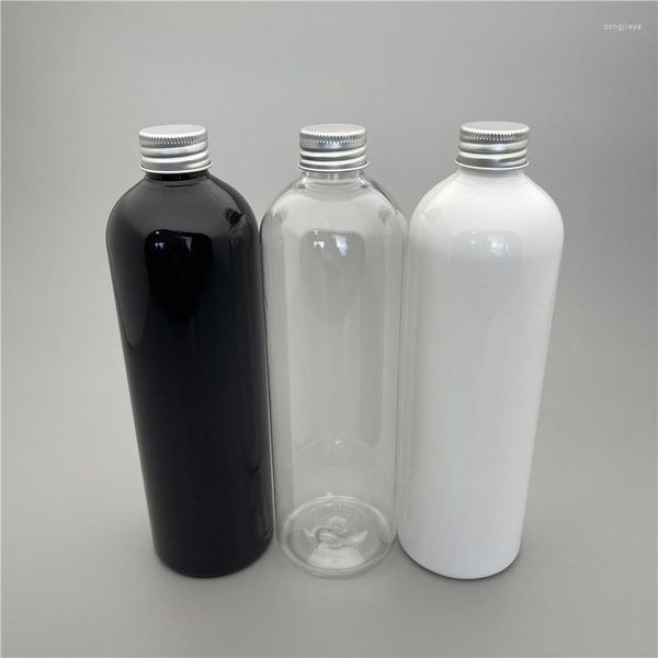 Bottiglie di stoccaggio 400ML X 15 Contenitore cosmetico in plastica vuoto Tappo a vite in alluminio Pacchetto lavaggio shampoo 400g Lozione per sapone liquido