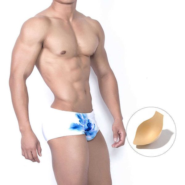 Menwear de banho de banho masculina Chinese e pintura Metcup para nadar sexy de closeffitting j220913