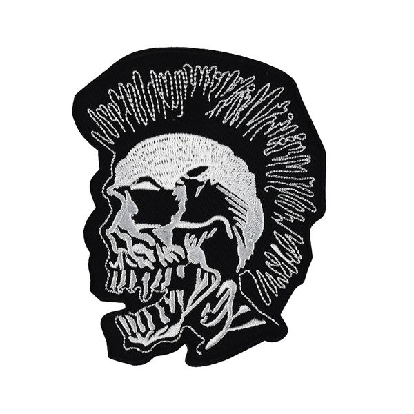 Musik Punk Schädel Nähen Vorstellungen Musik Rock Stickerei Patches für Kleidung Shirts Jacke Eisen auf Patch