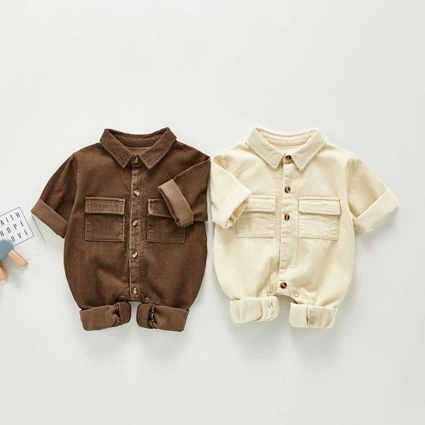 Rompers Neworn Baby Boy Turndown воротнич