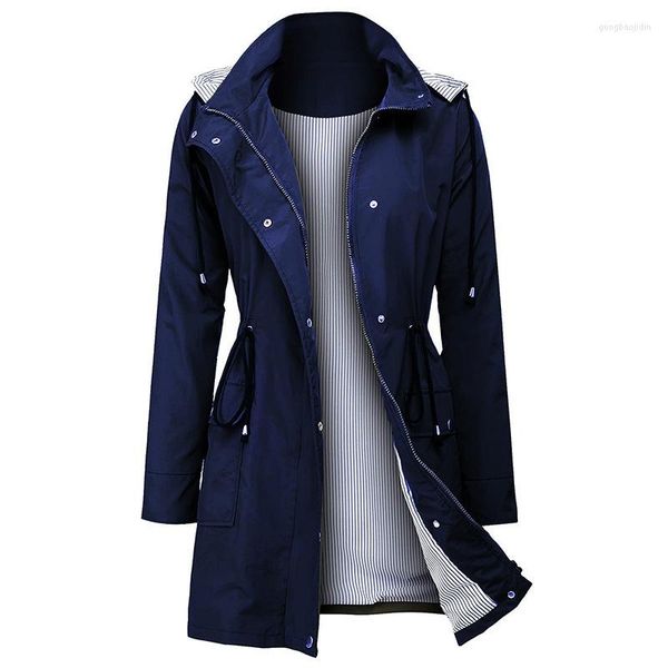 Damen Trenchcoats Damen Mantel Lose Plus Size Parka Lange Lässige Kapuze Solide Duster Damenkleidung Koreanische Modekleidung