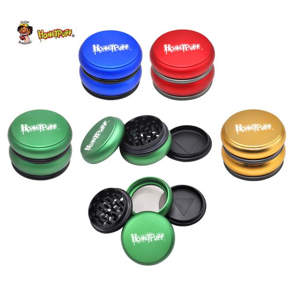 Accessorio per fumo in alluminio stile scacchi Smerigliatrici per erbe Grinder per erbivori da 4 pezzi Grinder per custodia spaziale da 63 mm Accessori per fumatori in metallo