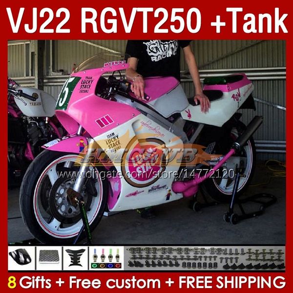 Tankverkleidungen für Suzuki RGVT250 RGV-250 SAPC VJ22 160NO.06 RGV250 VJ 22 RGVT-250 91 91 92 93 94 95 96 RGVT RGV 250 CC 1990 1992 1993 1995 1995 Fairing Lucky Lucky Pink