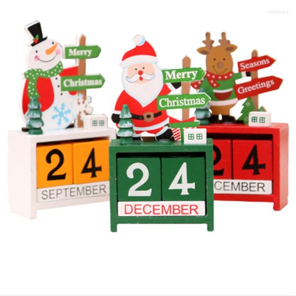 Weihnachtsdekorationen 2022 Jahr Countdown-Kalender Heimdekoration Elch Schneemann Frohes Geschenk Kinder Weihnachten