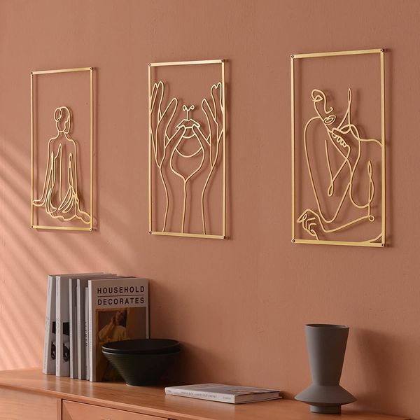 Pinturas acrílico feminino decoração de parede de parede de arte abstrato feminino minimalista decoração nórdica decoração de parede de pendura de ornamentos decoração 221006