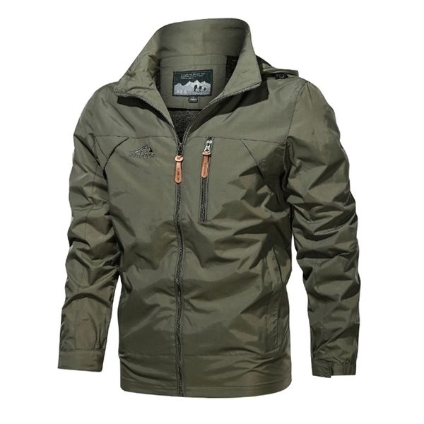 Jaquetas masculinas Spring Autumn Casual Men Jaqueta à prova d'água Militar Skin Skin Mold Shell Modet Outdoor Fashion Windbreaker impermeável Men 221006