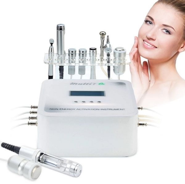 RF Beauty Machine Portatile 7 in 1 Beauty Machine Elettroporazione galvanica dell'occhio Microdermoabrasione RF Ossigeno Spray Raffreddamento Congelamento Micro elettrico conduttivo