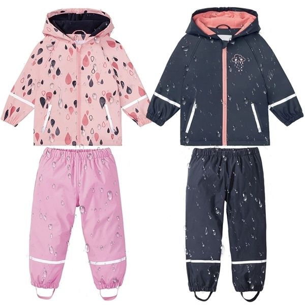 Kleidung Sets Wasserdichte Baby Jungen Regen Sets Mit Kapuze Sport Mädchen Kleidung Anzüge Winter Kinder Kostüm Kinder Schnee Kleidung Kleinkind Regenbekleidung 221007