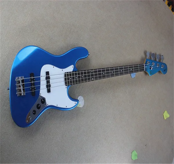 2022 Custom Guitar JAZZ Blue 4 Saiten Naturholz Bass E-Gitarre