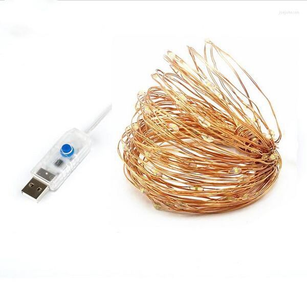 Strings USB Switch Controller Crecha de fio de cobre 10m 100 led a água de fada jardim de fadas de Natal decoração de casamento caseiro