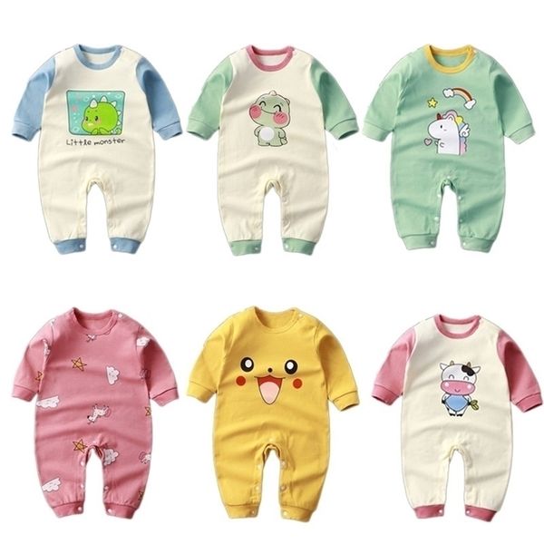 Rompers de inverno Baby Pijamas Costume Costume Menina Menina Pure Cotton Cotton Cartoon Macaco de roupas unissex 221007